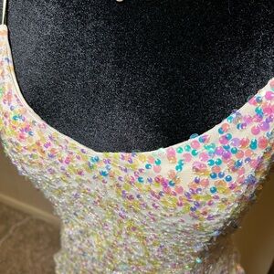Sequin Embellished Maxi Dress - Multicolor